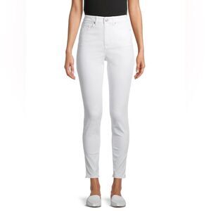 No Boundaries Juniors’ White High Rise Cotton Blend Skinny Jeans Size 7